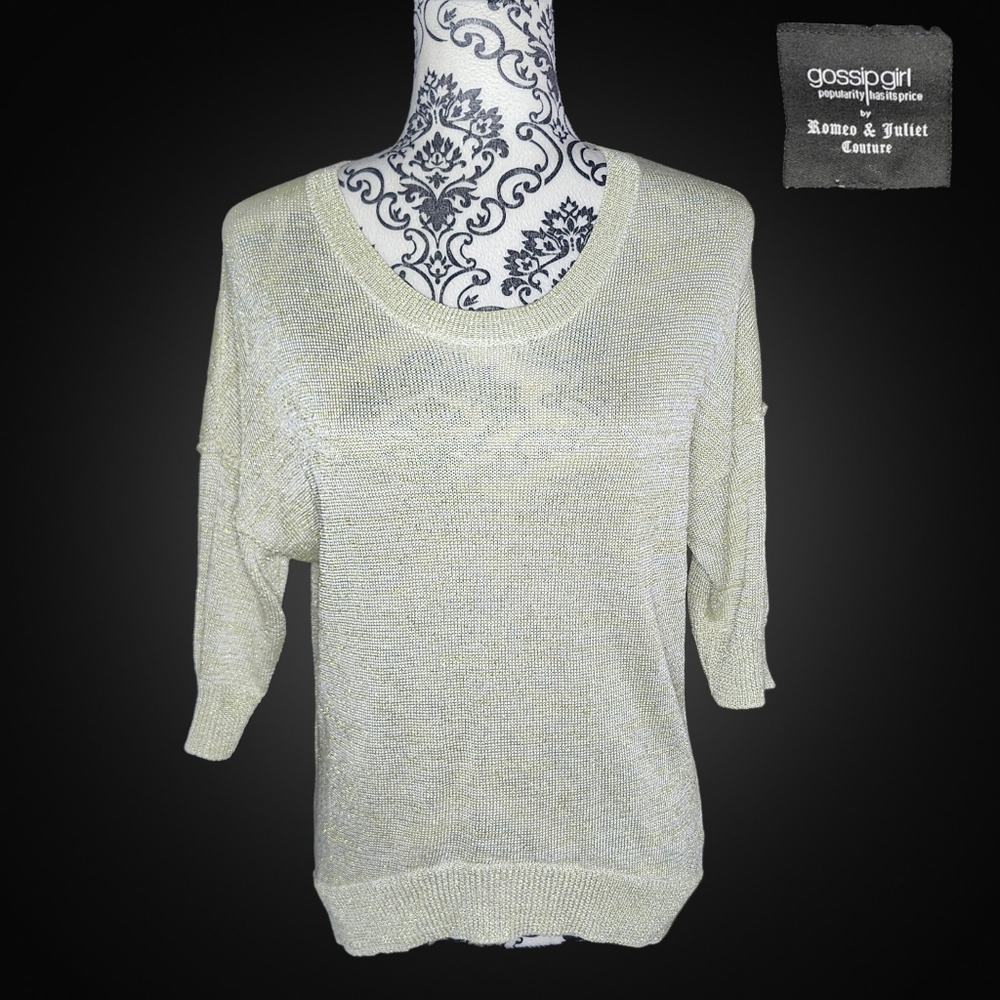 ROMEO & JULIET x GOSSIP GIRL Gold Sweater - Medium